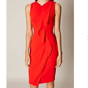 Karen Millen sublet ruffle dress in red